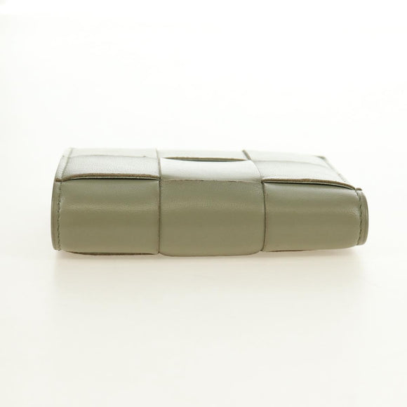 BOTTEGA VENETA MAXI INTRECCIATO Wallet Leather Beige Gold Auth 188290M