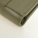 BOTTEGA VENETA MAXI INTRECCIATO Wallet Leather Beige Gold Auth 188290M-14