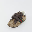 GUCCI GG Canvas Sherry Line Baby Shoes Beige Auth 188291A-13