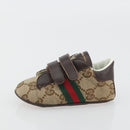 GUCCI GG Canvas Sherry Line Baby Shoes Beige Auth 188291A-16