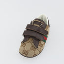 GUCCI GG Canvas Sherry Line Baby Shoes Beige Auth 188291A-17