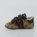 GUCCI GG Canvas Sherry Line Baby Shoes Beige Auth 188291A-4