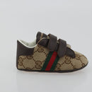 GUCCI GG Canvas Sherry Line Baby Shoes Beige Auth 188291A-5