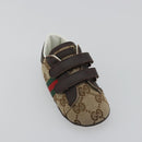 GUCCI GG Canvas Sherry Line Baby Shoes Beige Auth 188291A-6