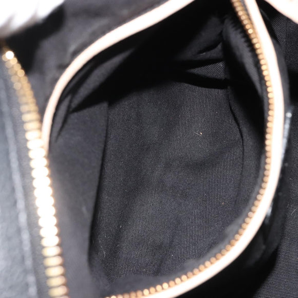 Chloe Paraty Hand Bag Leather Black Gold Auth 188295