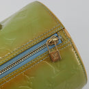 LOUIS VUITTON Monogram Vernis Bedford Hand Bag Baby Blue M91007 LV Auth 188297-9