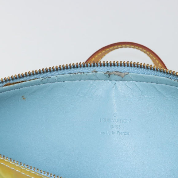 LOUIS VUITTON Monogram Vernis Bedford Hand Bag Baby Blue M91007 LV Auth 188297