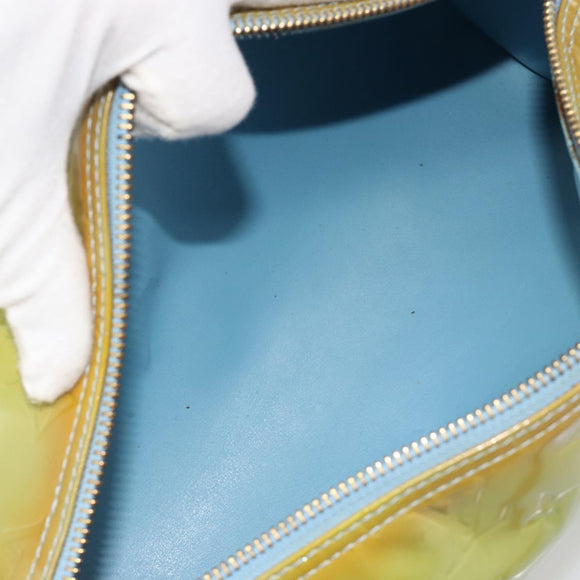 LOUIS VUITTON Monogram Vernis Bedford Hand Bag Baby Blue M91007 LV Auth 188297