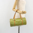 LOUIS VUITTON Monogram Vernis Bedford Hand Bag Baby Blue M91007 LV Auth 188297-20