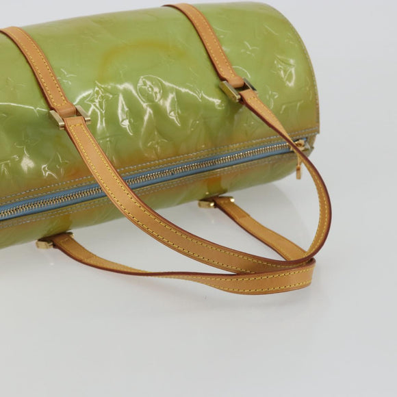 LOUIS VUITTON Monogram Vernis Bedford Hand Bag Baby Blue M91007 LV Auth 188297