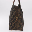 FENDI Zucca Canvas Boston Bag Brown Black Auth 188298A-5