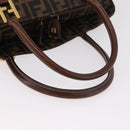 FENDI Zucca Canvas Boston Bag Brown Black Auth 188298A-7