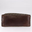 FENDI Zucca Canvas Boston Bag Brown Black Auth 188298A-9