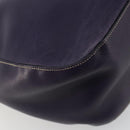 PRADA Shoulder Bag Leather Purple Gold Auth 188299A-16
