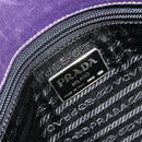 PRADA Shoulder Bag Leather Purple Gold Auth 188299A-10