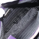 PRADA Shoulder Bag Leather Purple Gold Auth 188299A-11