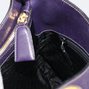 PRADA Shoulder Bag Leather Purple Gold Auth 188299A-19