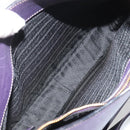 PRADA Shoulder Bag Leather Purple Gold Auth 188299A-24