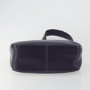 PRADA Shoulder Bag Leather Purple Gold Auth 188299A-5