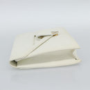 SAINT LAURENT Clutch Bag Leather White Gold Auth 188300-3