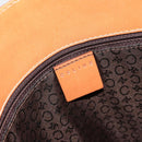 CELINE Macadam Canvas Tote Bag PVC Leather Brown Gold Auth 188302A-14