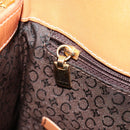 CELINE Macadam Canvas Tote Bag PVC Leather Brown Gold Auth 188302A-18