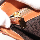 CELINE Macadam Canvas Tote Bag PVC Leather Brown Gold Auth 188302A-20