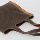 CELINE Macadam Canvas Tote Bag PVC Leather Brown Gold Auth 188302A-6