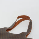CELINE Macadam Canvas Tote Bag PVC Leather Brown Gold Auth 188302A-8