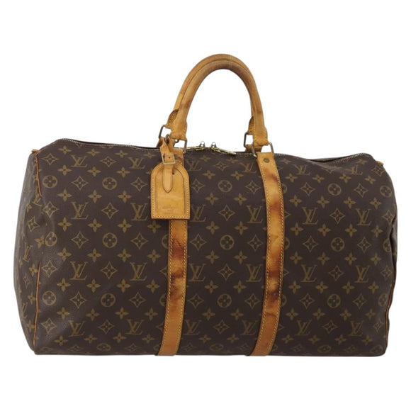 LOUIS VUITTON Monogram Keepall 50 Boston Bag M41426 LV Auth 188304