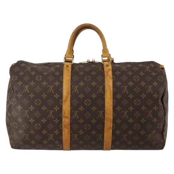LOUIS VUITTON Monogram Keepall 50 Boston Bag M41426 LV Auth 188304