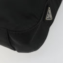 PRADA Hand Bag Nylon Black Silver Auth 188308A-13