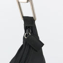 PRADA Hand Bag Nylon Black Silver Auth 188308A-16