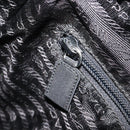 PRADA Hand Bag Nylon Black Silver Auth 188308A-21