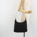 PRADA Hand Bag Nylon Black Silver Auth 188308A-25