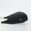 PRADA Hand Bag Nylon Black Silver Auth 188308A-5