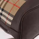 Burberrys Nova Check Shoulder Bag Canvas Beige Gold Auth 188310-8