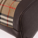 Burberrys Nova Check Shoulder Bag Canvas Beige Gold Auth 188310-16