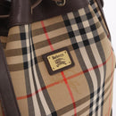 Burberrys Nova Check Shoulder Bag Canvas Beige Gold Auth 188310-19