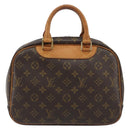 LOUIS VUITTON Monogram Trouville Hand Bag M42228 LV Auth 188313A-2