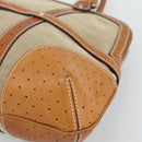 GUCCI Sherry Line Hand Bag Canvas Beige Silver 114887 Auth 188315-9