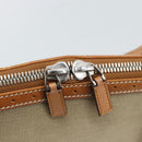 GUCCI Sherry Line Hand Bag Canvas Beige Silver 114887 Auth 188315-10