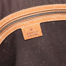 GUCCI Sherry Line Hand Bag Canvas Beige Silver 114887 Auth 188315-16