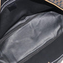 CELINE Macadam Canvas Hand Bag PVC Leather Black Gold Auth 188316V-16
