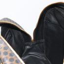 CELINE Macadam Canvas Hand Bag PVC Leather Black Gold Auth 188316V-17