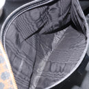 CELINE Macadam Canvas Hand Bag PVC Leather Black Gold Auth 188316V-20