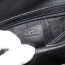 CELINE Macadam Canvas Hand Bag PVC Leather Black Gold Auth 188316V-22
