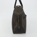 CELINE Macadam Canvas Hand Bag PVC Leather Black Gold Auth 188316V-5