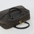 CELINE Macadam Canvas Hand Bag PVC Leather Black Gold Auth 188316V-6