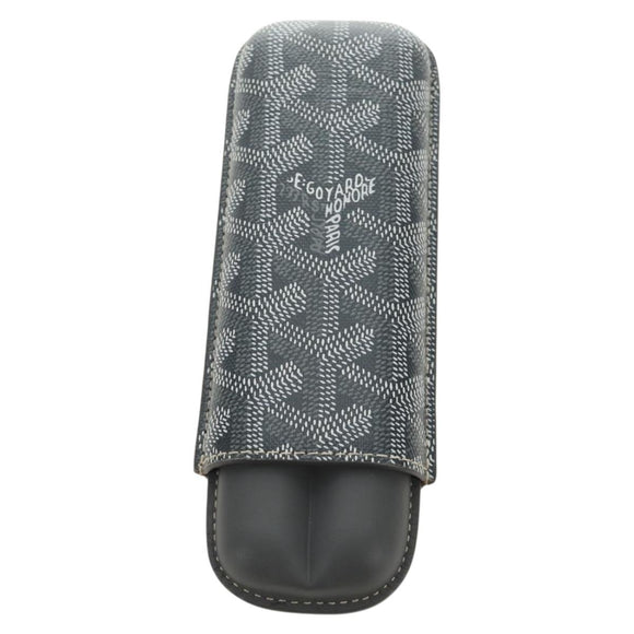 GOYARD Cigarette Case PVC Leather Gray Auth 188319M